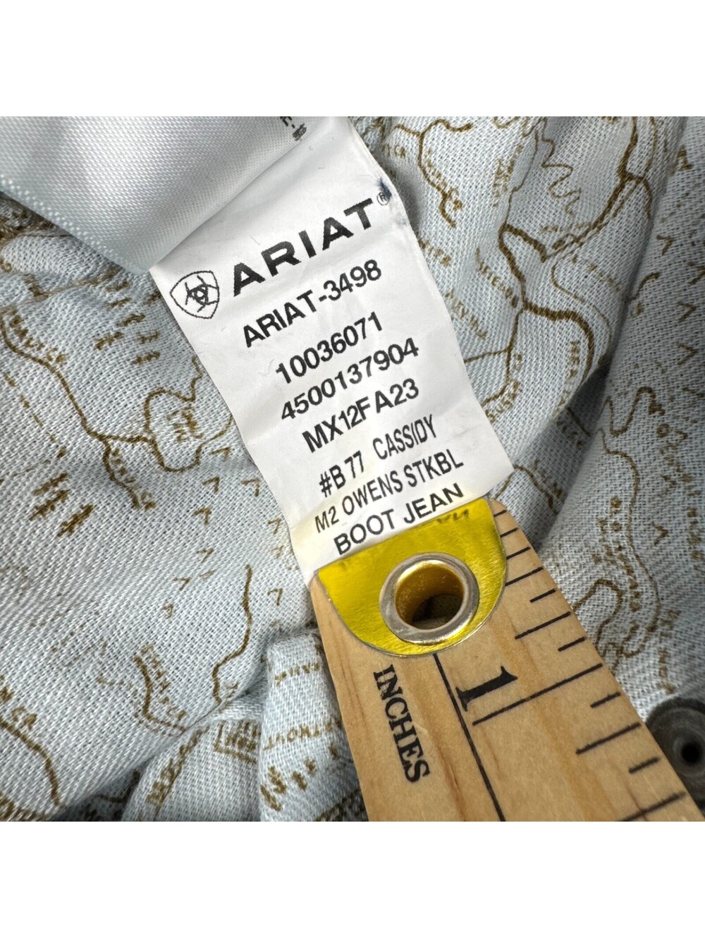 ARIAT M2 Traditional Relaxed Boot Cut Jeans Mens 30x34 Owens Western Work Wear - Picture 11 of 12